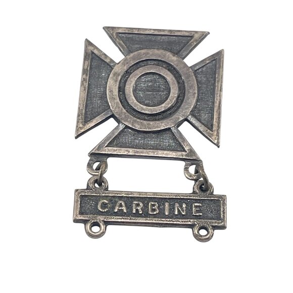 Vintage Sterling Silver Sharpshooter Carbine Marksman Badge Pin - Picture 3 of 7